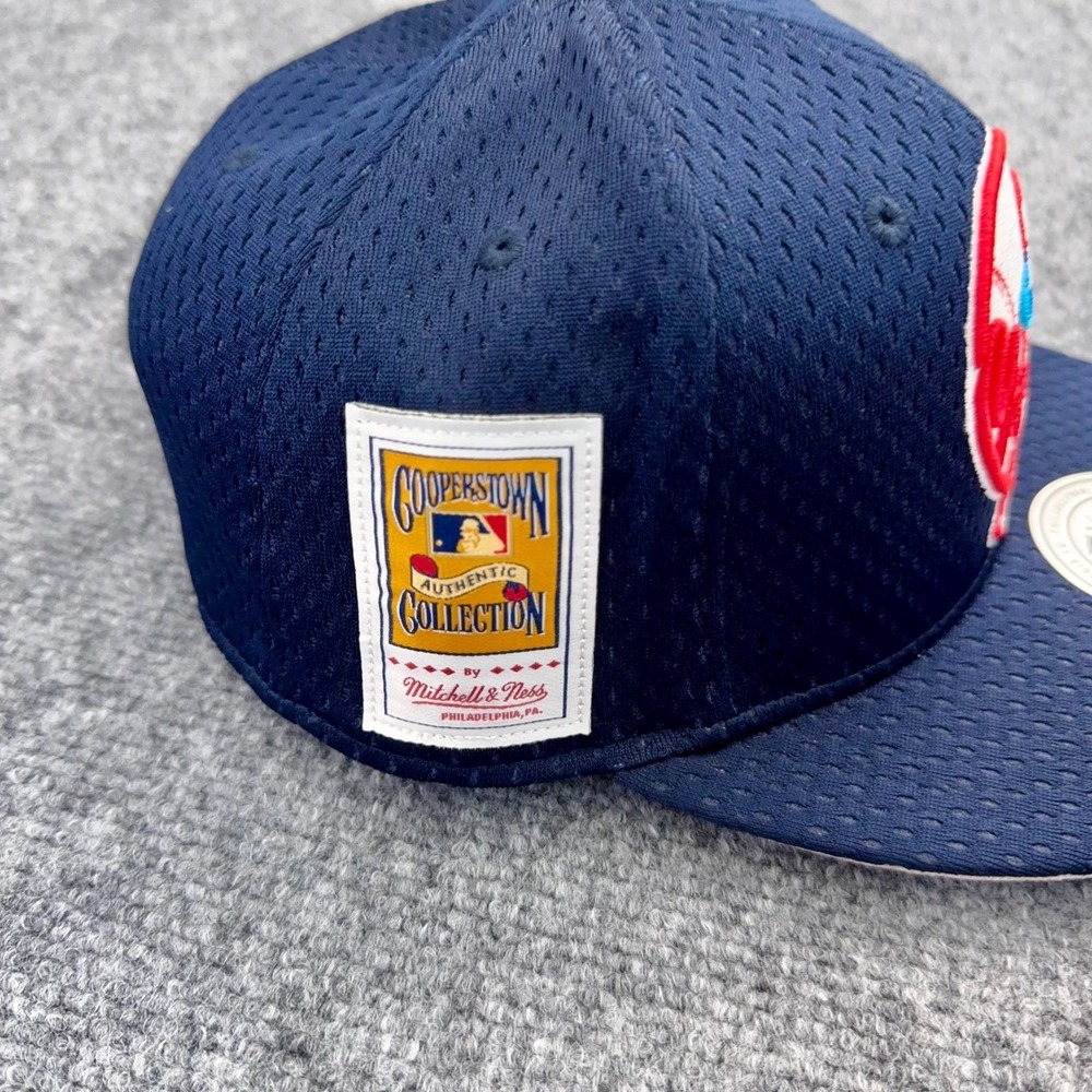 NY Yankees Hat Fitted 7‎ 1/2 M&N Blue Mesh BP 75th Side Patch 3D Team Logo Cap - Picture 4 of 10